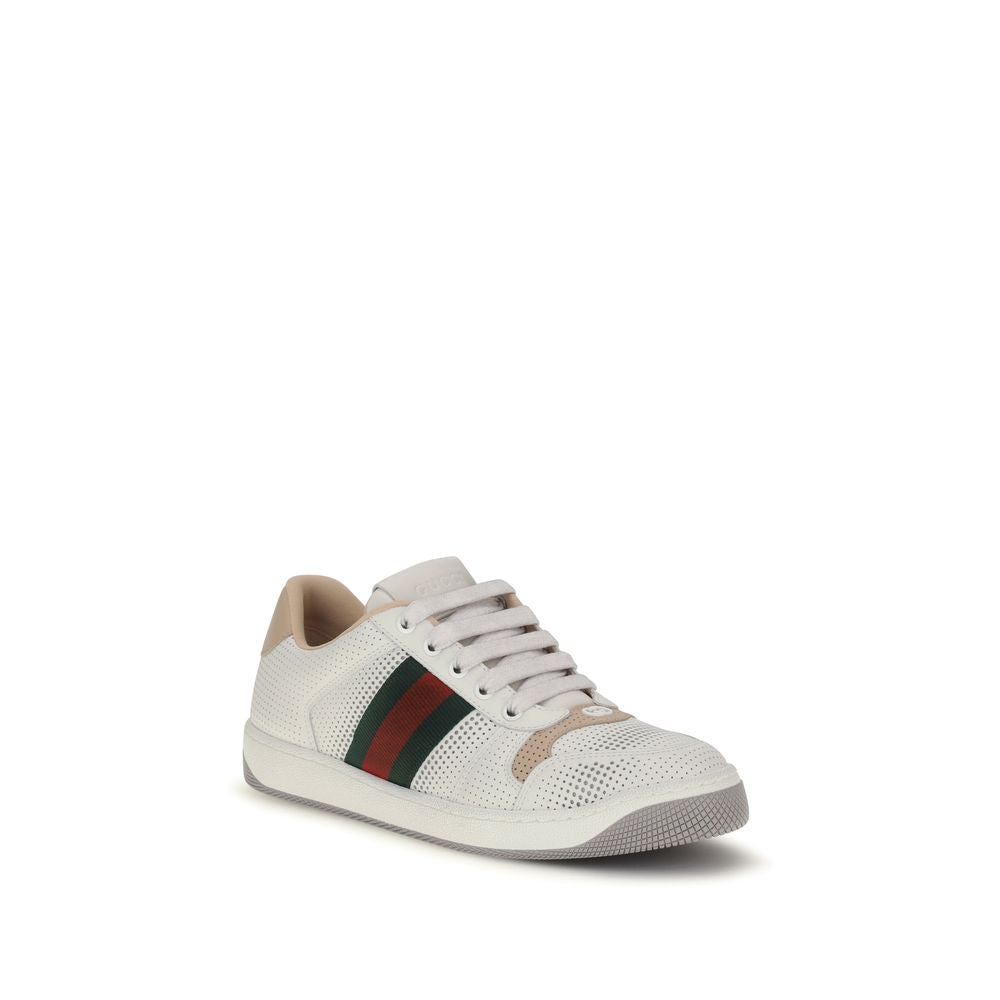 Zapatillas Deportivas Gucci de Piel de Becerro Blanca