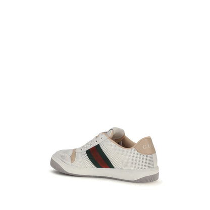 Zapatillas Deportivas Gucci de Piel de Becerro Blanca