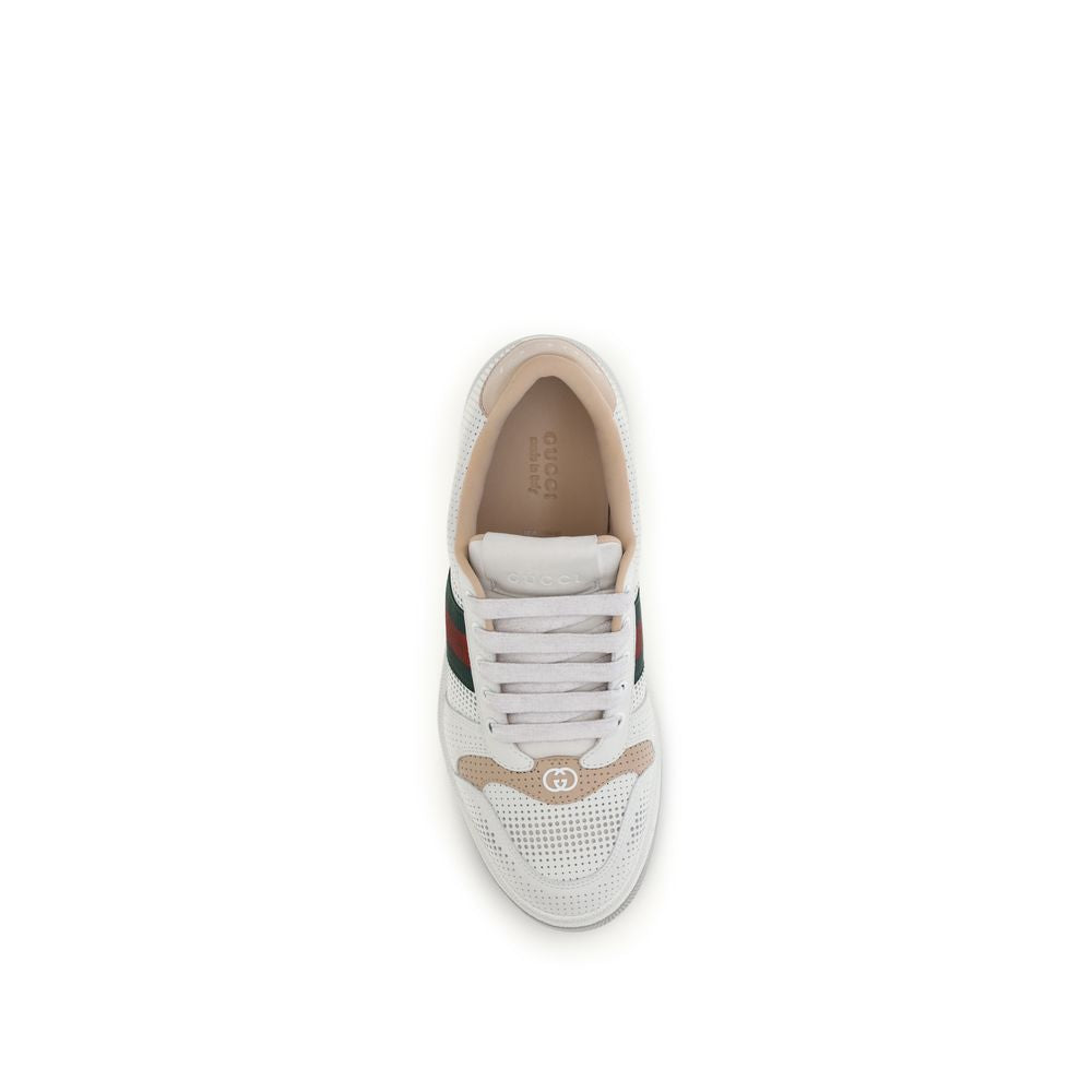 Zapatillas Deportivas Gucci de Piel de Becerro Blanca