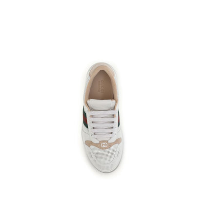 Zapatillas Deportivas Gucci de Piel de Becerro Blanca