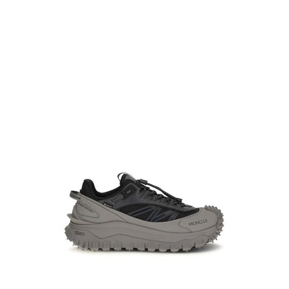 Baskets Moncler en Cuir de Veau Gris Modèle Bos Taurus
