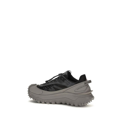 Baskets Moncler en Cuir de Veau Gris Modèle Bos Taurus