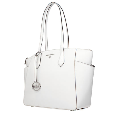 Bolso de hombro Michael Kors de cuero blanco