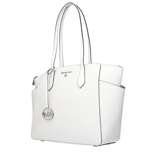 Bolso de hombro Michael Kors de cuero blanco