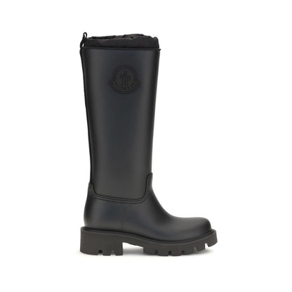 Moncler Black Pvc Rain Boots