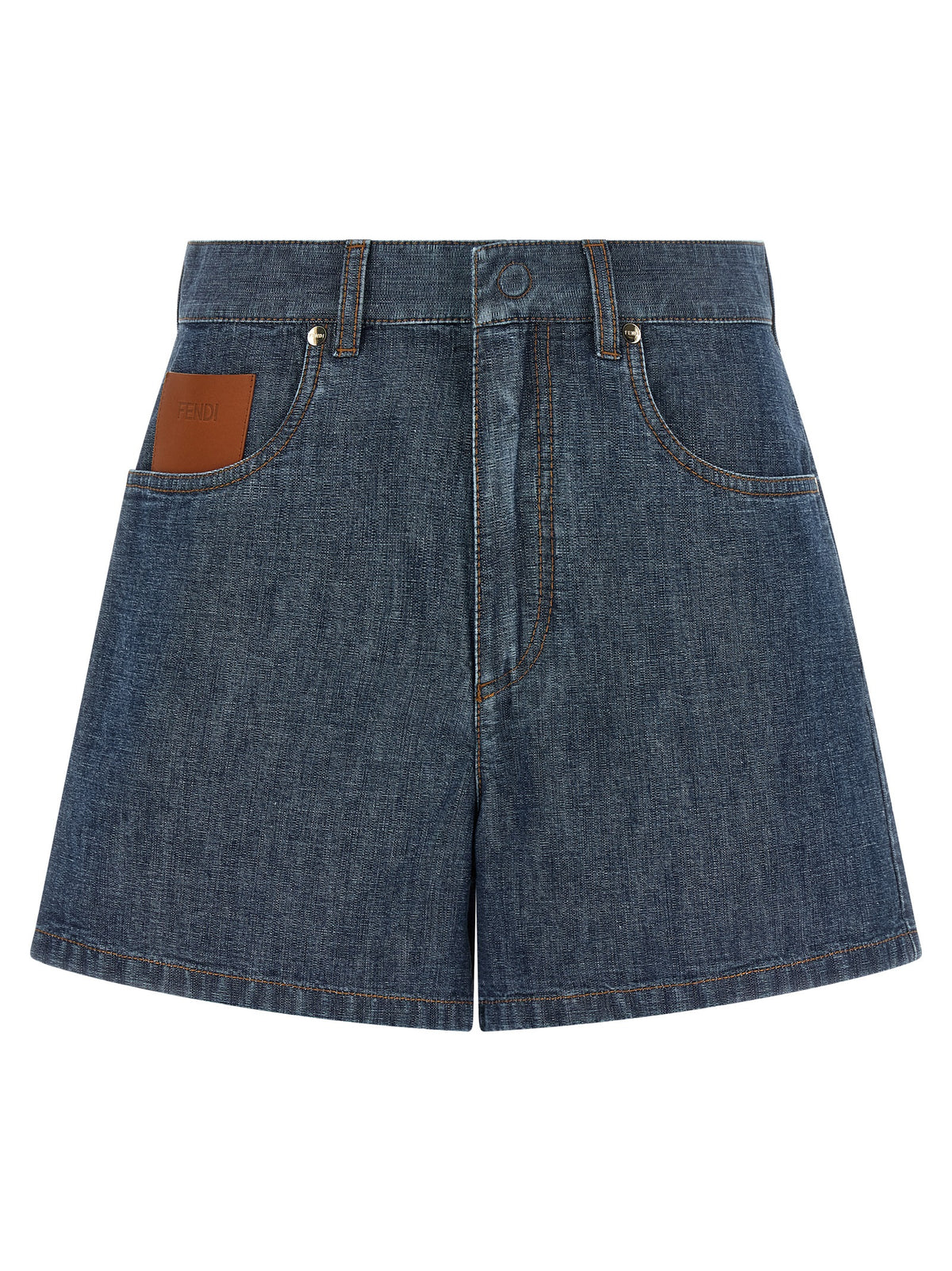 Fendi Blue Cotton Bermuda Shorts - Modern Casual Style