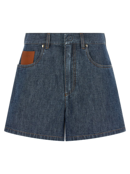 Fendi Blue Cotton Bermuda Shorts - Modern Casual Style