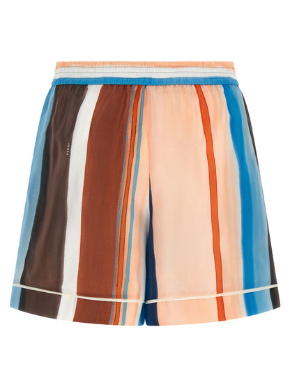 Pantalones cortos bermuda Fendi de seda multicolor