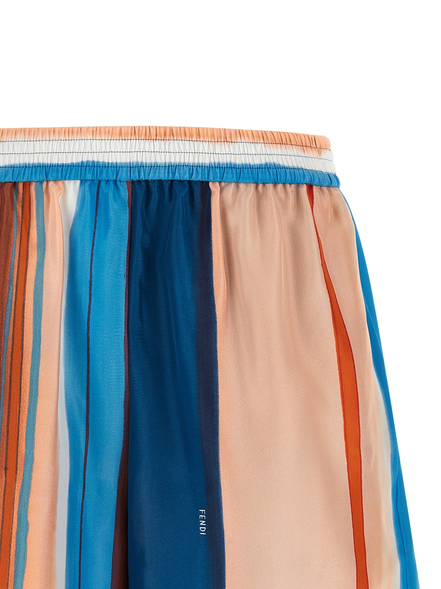 Pantalones cortos bermuda Fendi de seda multicolor