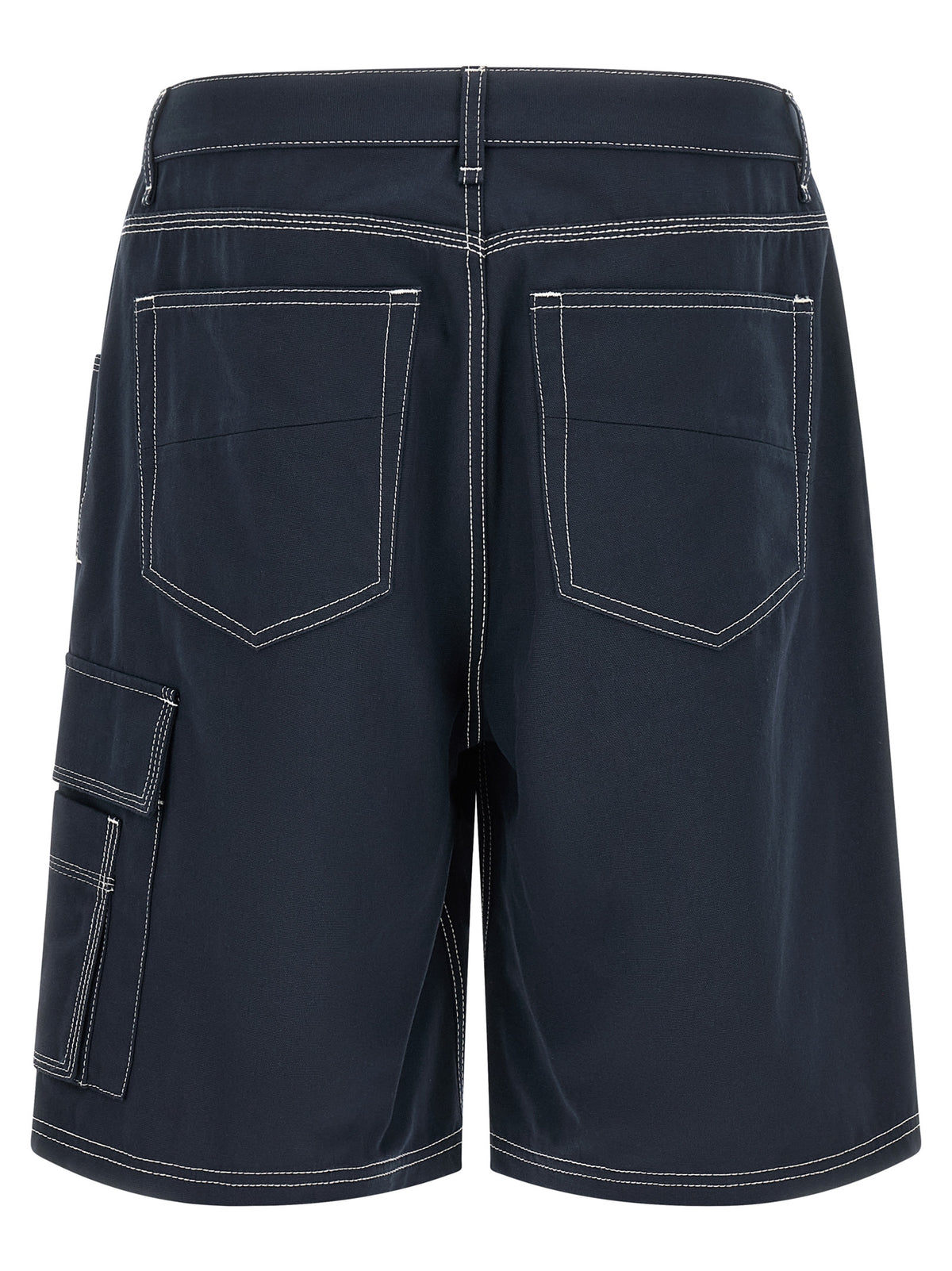 Fendi Pantalones Cortos Bermuda - Algodón Azul Clásico