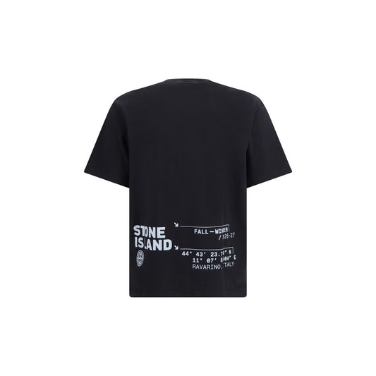 Camiseta Stone Island de algodón negra