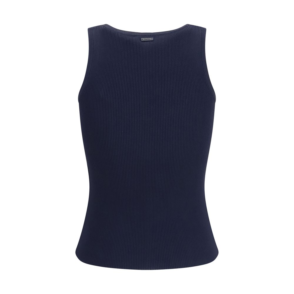 Camisetas sin mangas de viscosa azul Max Mara