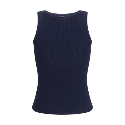 Camisetas sin mangas de viscosa azul Max Mara