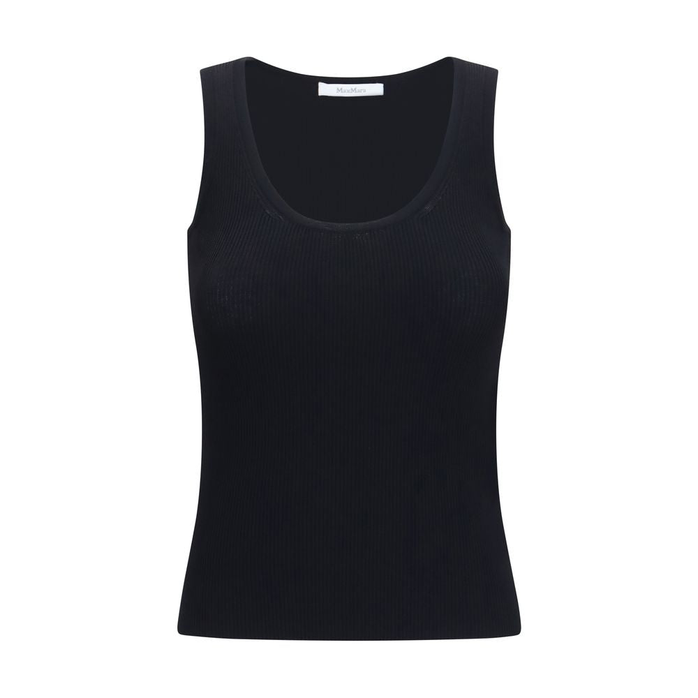 Max Mara Camisetas sin mangas de viscosa negras