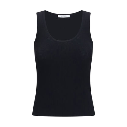 Max Mara Camisetas sin mangas de viscosa negras