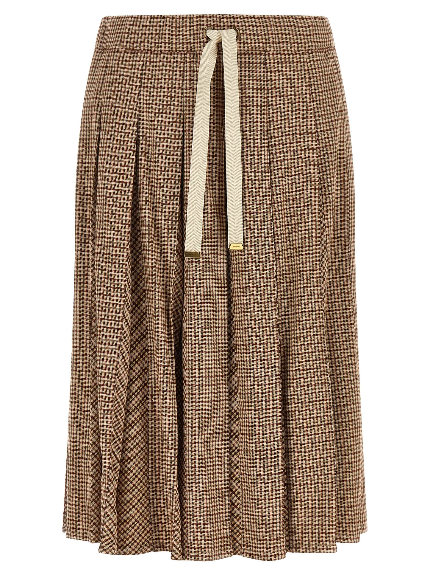 Jupe midi Moncler en viscose beige