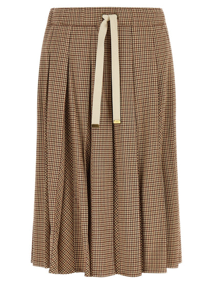 Jupe midi Moncler en viscose beige