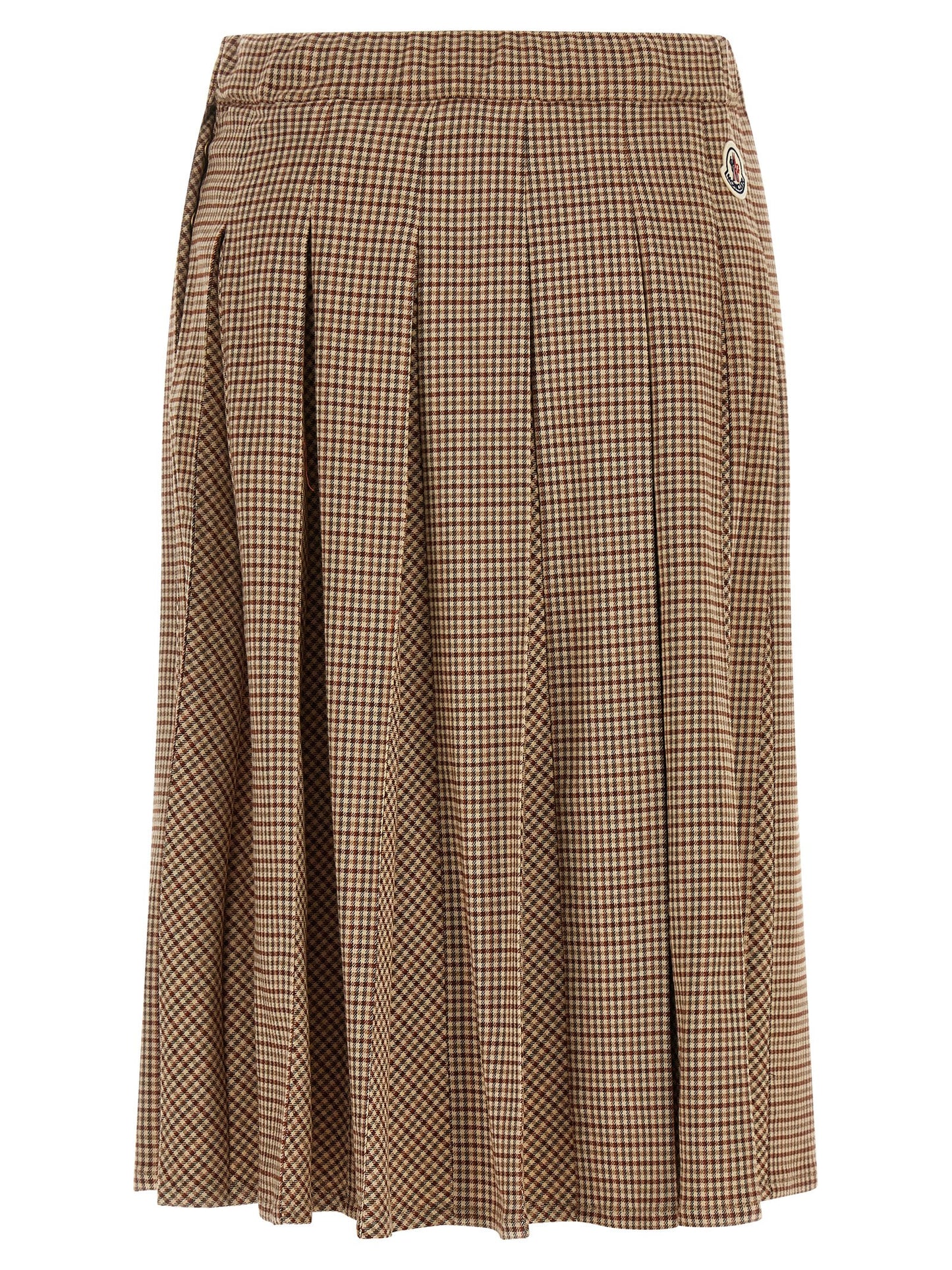 Jupe midi Moncler en viscose beige