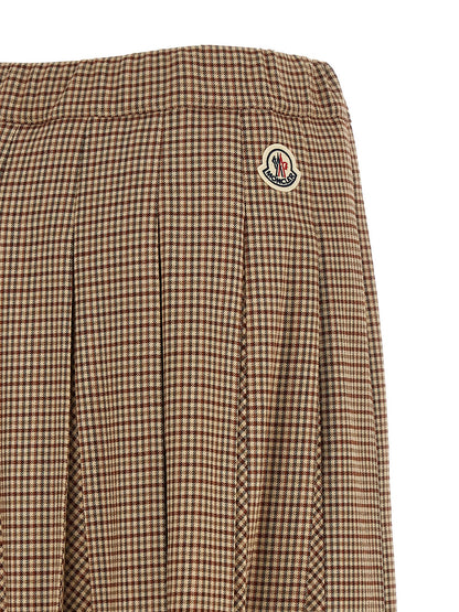Jupe midi Moncler en viscose beige