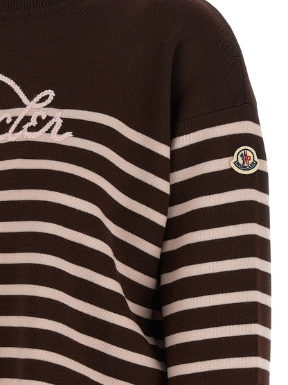 Gilet Moncler blanc en pure laine avec coupe décontractée