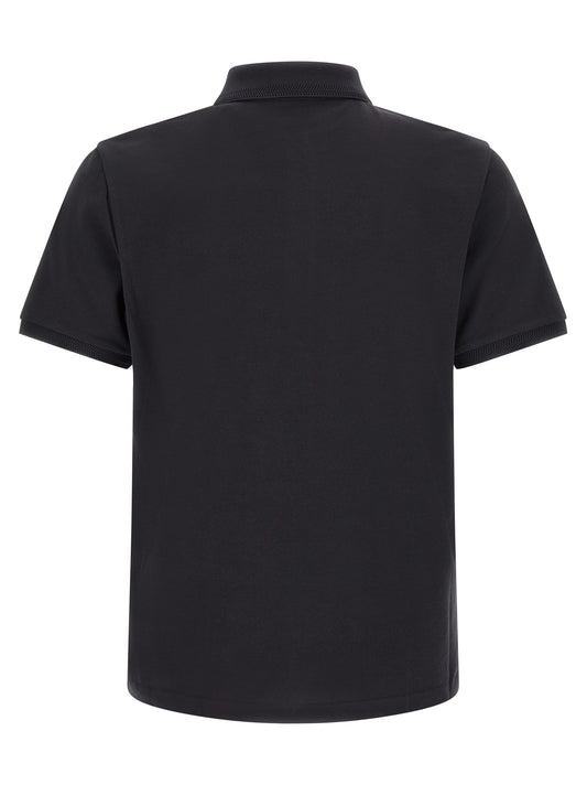 Polo de algodón azul Moncler