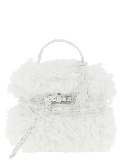 Bolso de cuero blanco Moschino