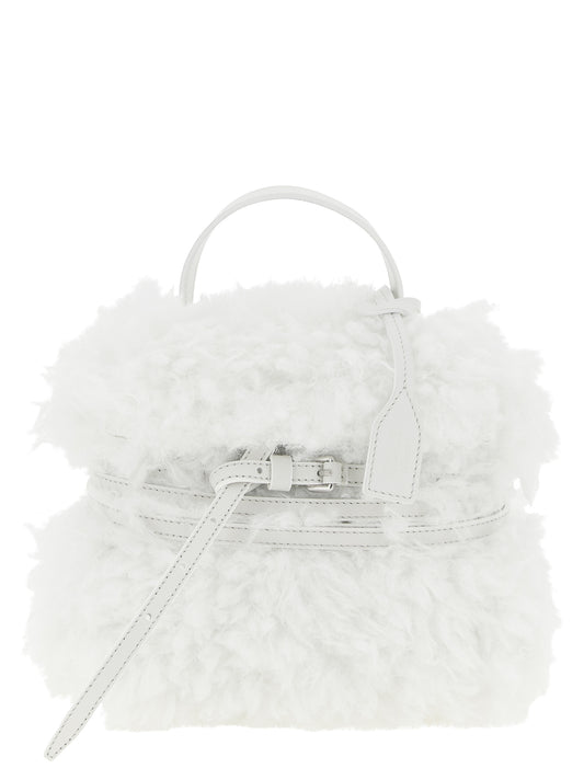 Bolso de cuero blanco Moschino