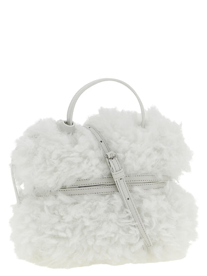 Bolso de cuero blanco Moschino
