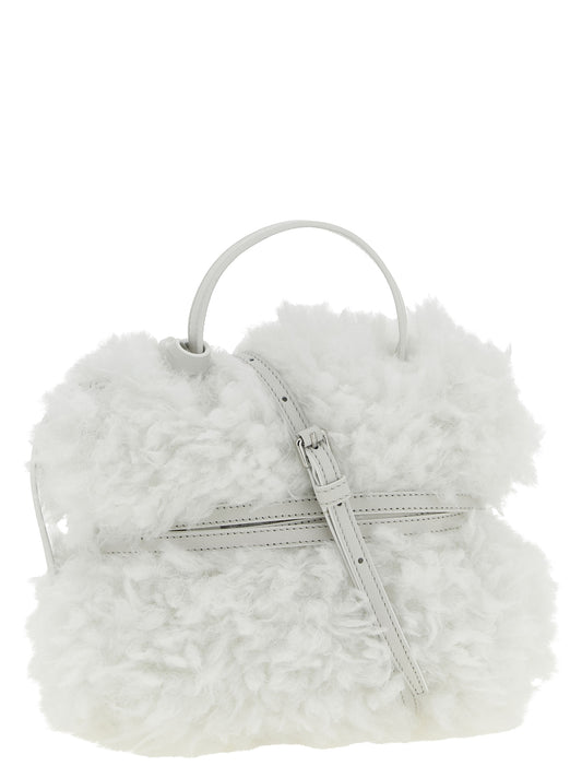 Bolso de cuero blanco Moschino