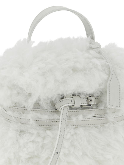 Bolso de cuero blanco Moschino