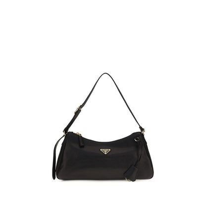 Bolso de hombro Prada de piel de becerro negra Bos Taurus