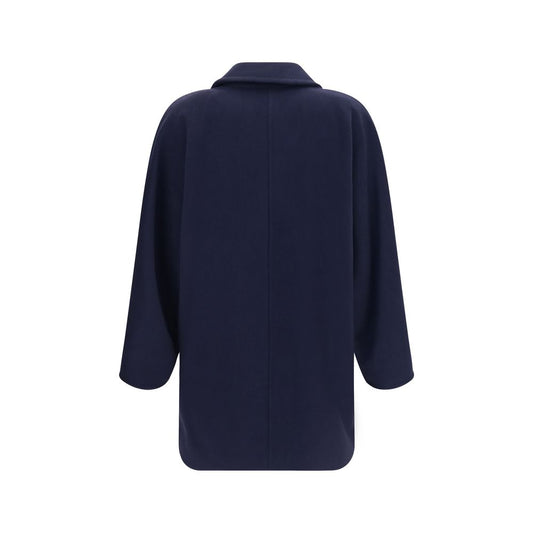 Chaqueta de lana Max Mara azul Oves Aries de largo completo