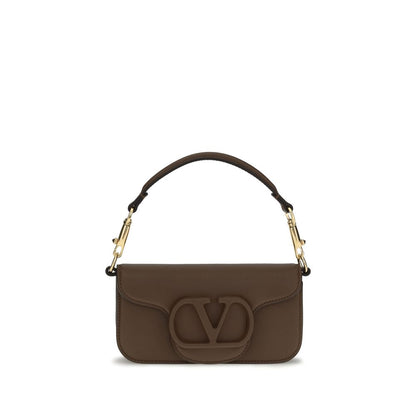 Bolso de hombro Valentino Garavani de piel de becerro marrón Bos Taurus