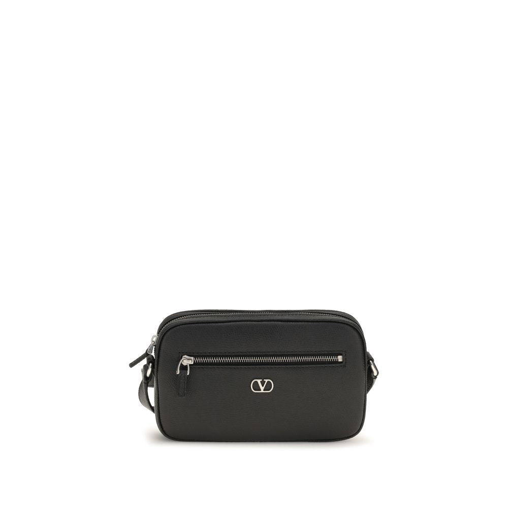 Bolso de Hombro Valentino Garavani en Piel Negra Colección Bos Taurus