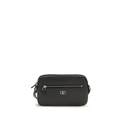 Bolso de Hombro Valentino Garavani en Piel Negra Colección Bos Taurus