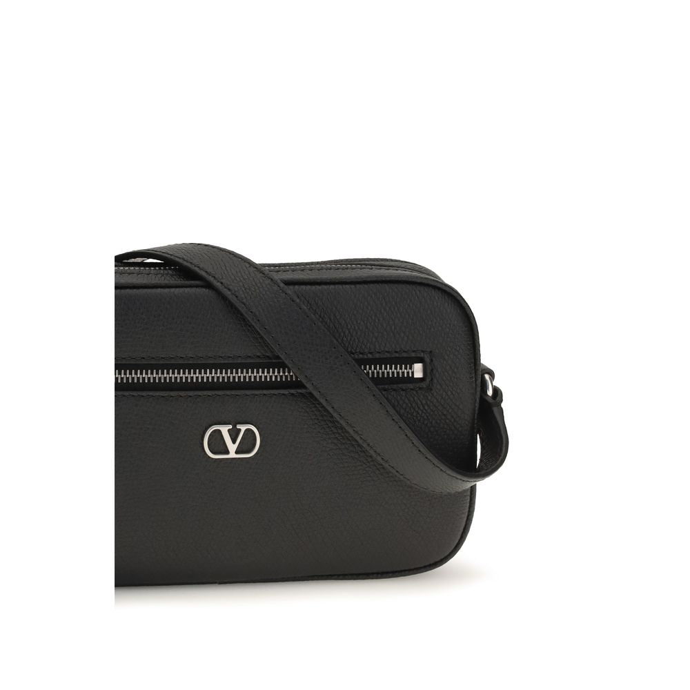 Bolso de Hombro Valentino Garavani en Piel Negra Colección Bos Taurus