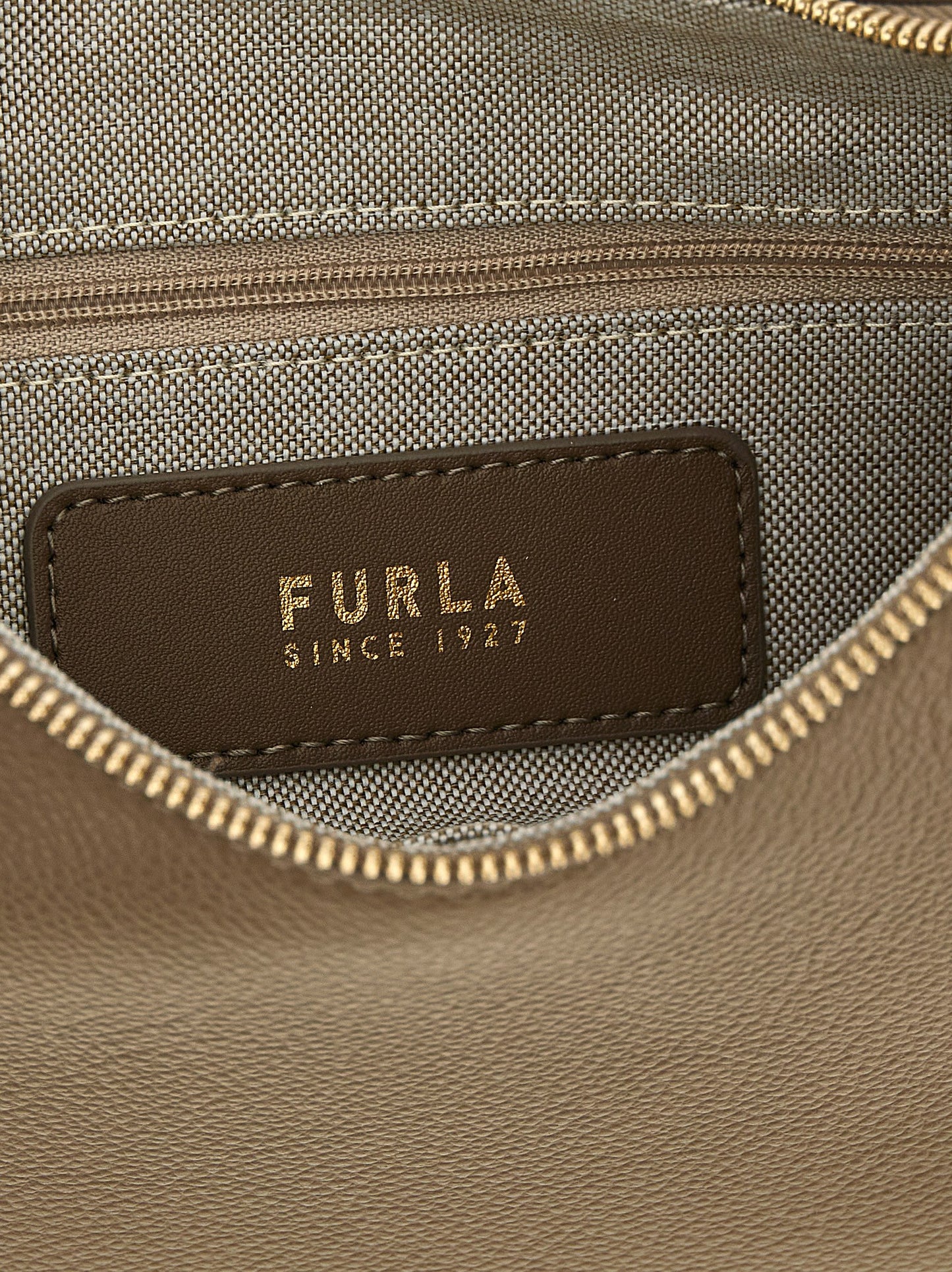 Furla Goccia S Beige Calfskin Shoulder Bag