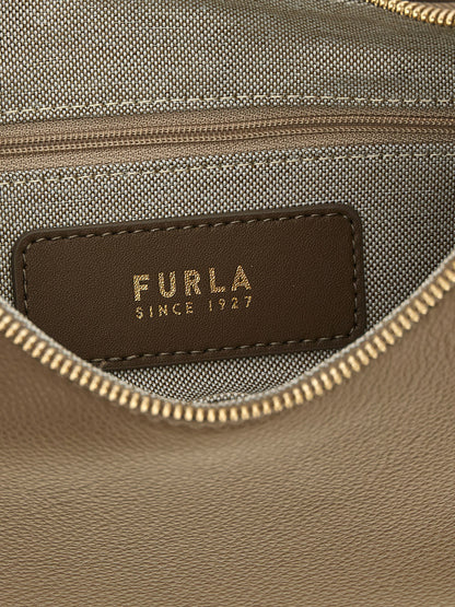 Furla Goccia S Beige Calfskin Shoulder Bag