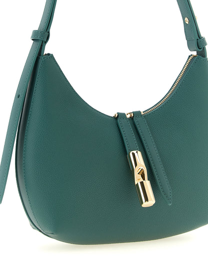 Sac à bandoulière bicolore Furla Goccia S en cuir de veau