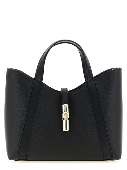 Sac cabas Furla Goccia en cuir de veau noir