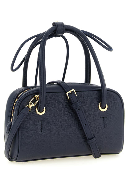 Sac fourre-tout en cuir de veau bleu marine Furla