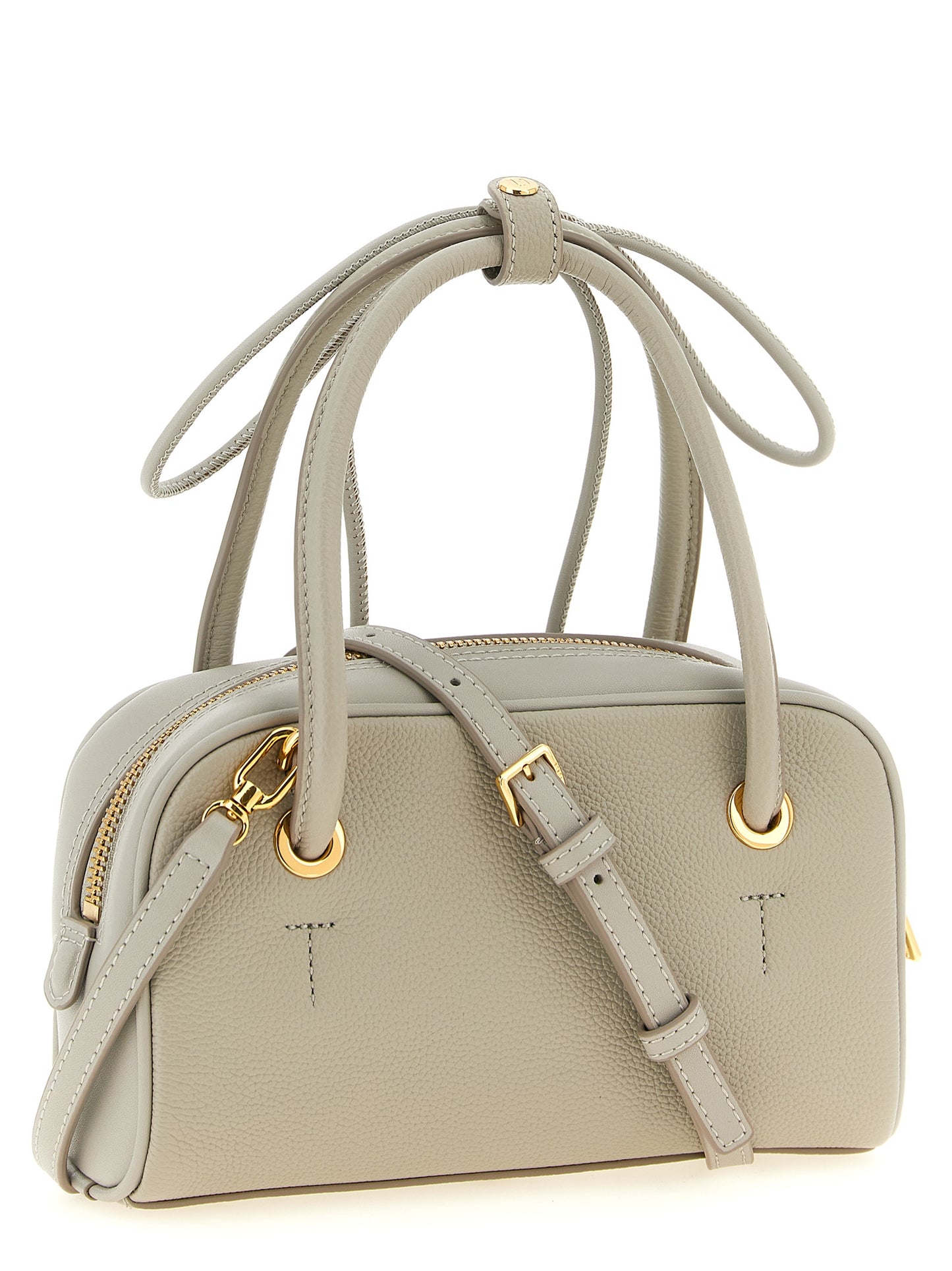 Bolso Furla De Piel De Becerro Gris Neutro