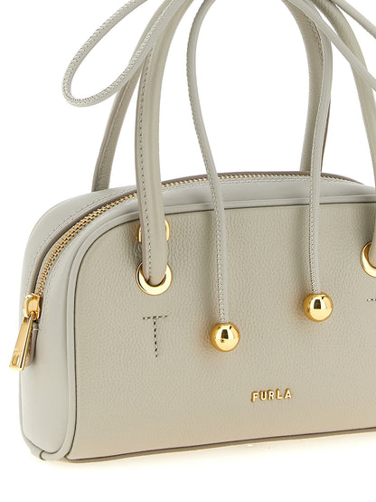 Bolso Furla De Piel De Becerro Gris Neutro