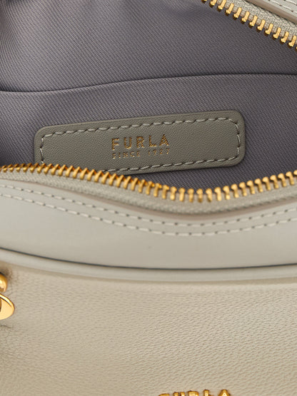 Bolso Furla De Piel De Becerro Gris Neutro