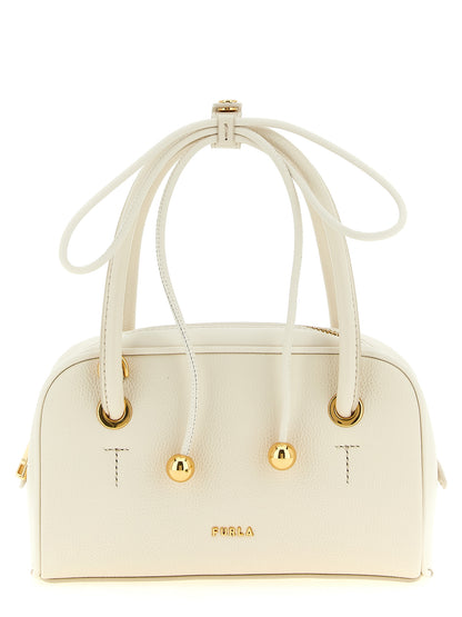 Sac À Main Furla Poppy S En Cuir De Veau Blanc