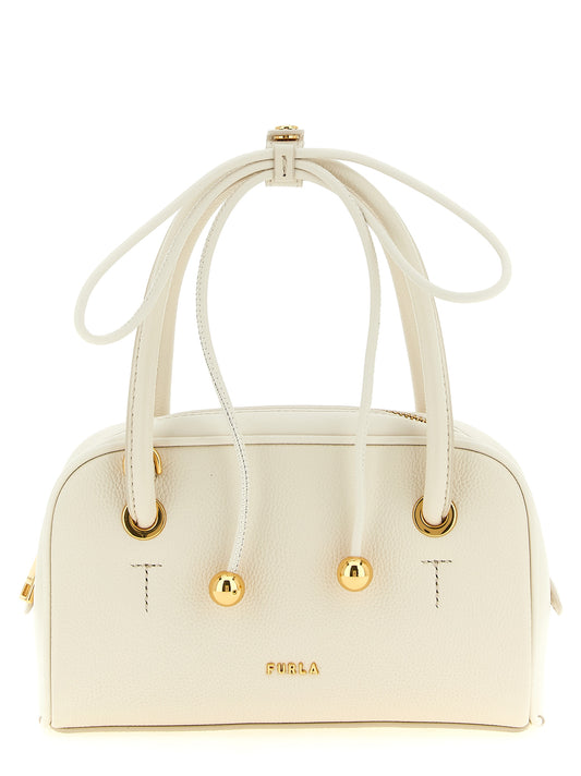 Sac À Main Furla Poppy S En Cuir De Veau Blanc
