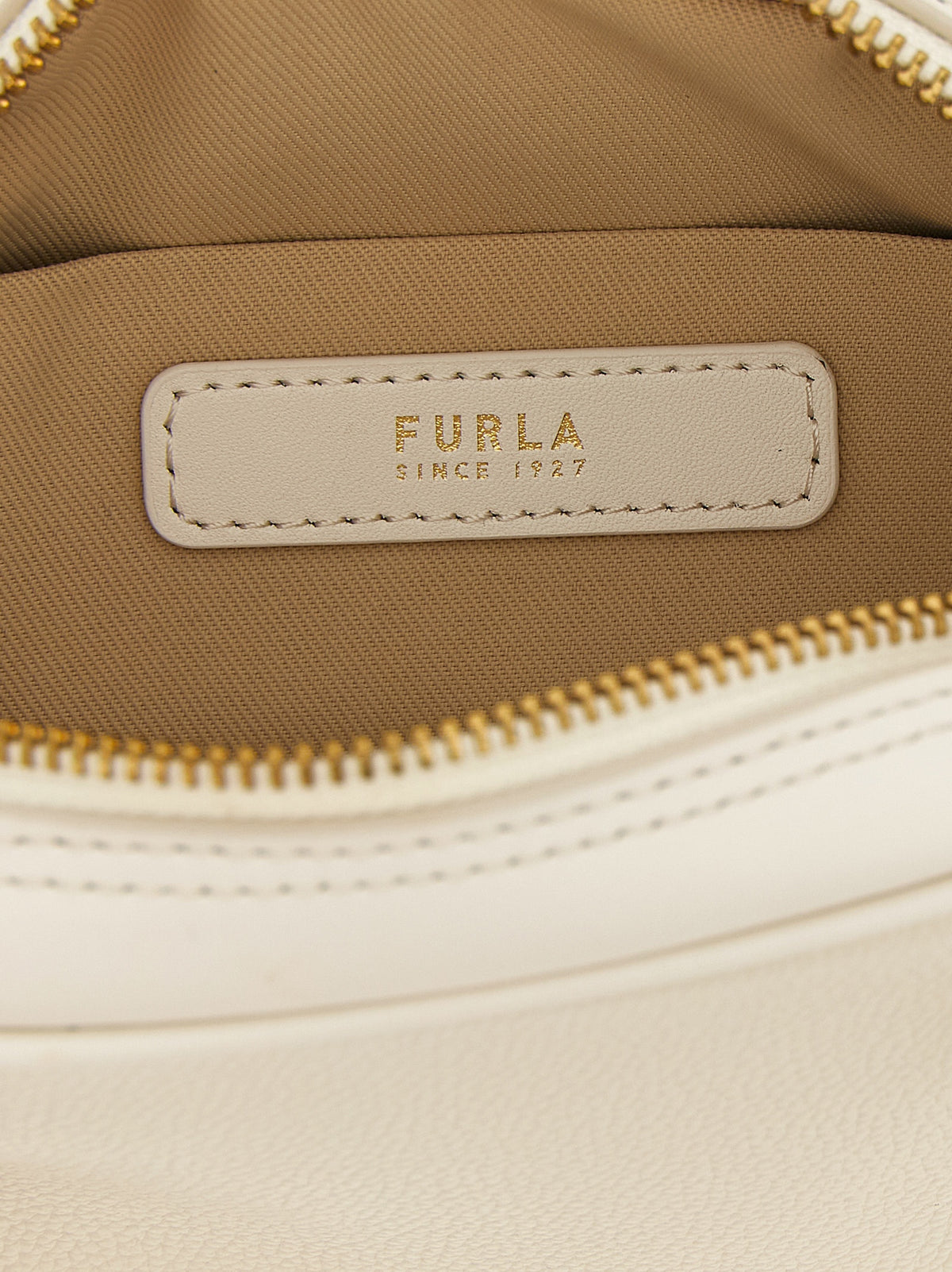 Sac À Main Furla Poppy S En Cuir De Veau Blanc