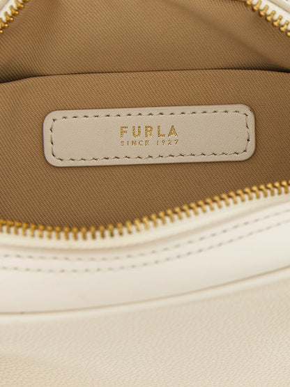 Sac À Main Furla Poppy S En Cuir De Veau Blanc