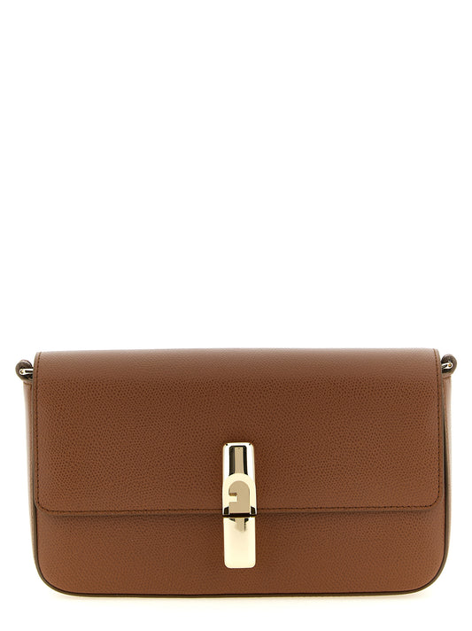 Bolso Cruzado Furla de Piel de Becerro Marrón