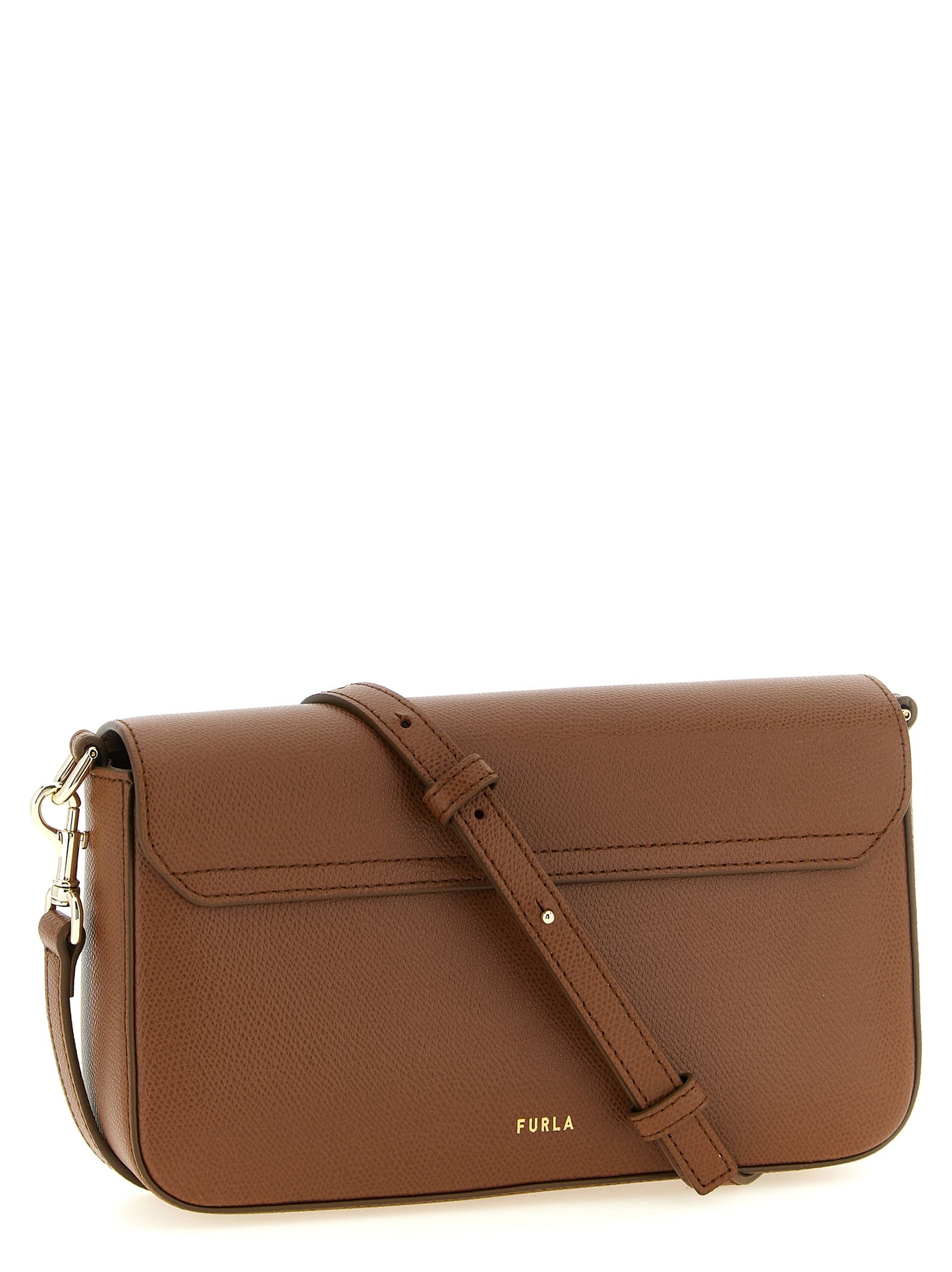 Bolso Cruzado Furla de Piel de Becerro Marrón
